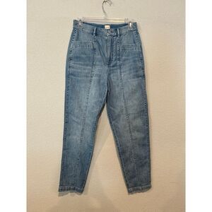 La Vie Rebecca Taylor Women Size XS High Waisted Fit Straight Leg Denim Blue
